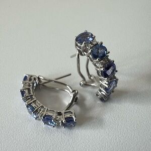 Blue/purple tanzanite earrings